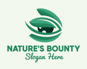 Green Natural Eye logo design