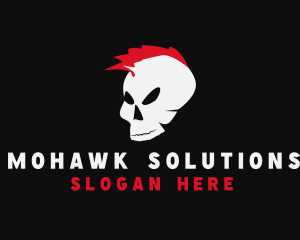 Mohawk Skull Apparel logo design