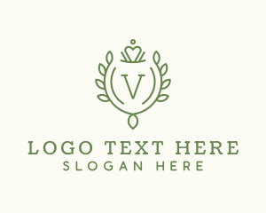 Letter V - Crown Crest Letter V logo design