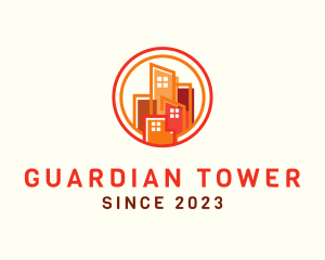 Cityscape Tower Line Art logo design