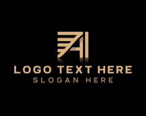 Typography - Logistics Courier Delivery Letter A logo design