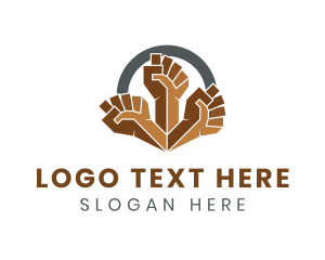 Tribal - Protest Fist Hand logo design