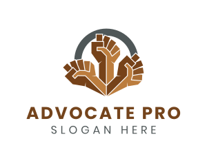 Advocate - Protest Fist Hand logo design