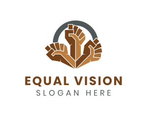 Equality - Protest Fist Hand logo design