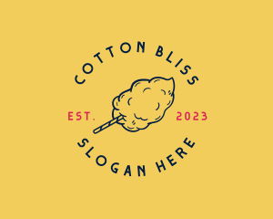 Retro Cotton Candy logo design