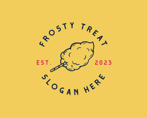 Retro Cotton Candy logo design