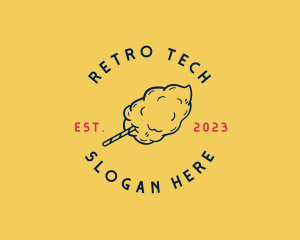 Retro Cotton Candy logo design