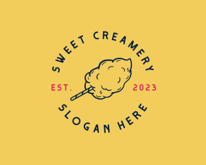 Retro Cotton Candy logo design