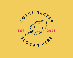 Retro Cotton Candy logo design