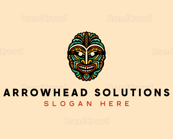 Traditional Tiki Mask Logo