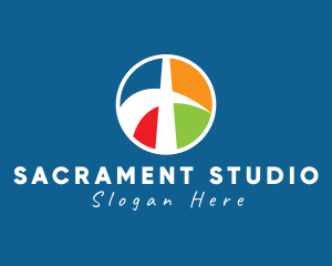 Sacrament - Modern Religious Cross logo design