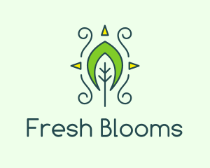 Spring - Eco Organic Tribal Leaf logo design