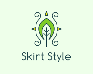 Eco Organic Tribal Leaf logo design