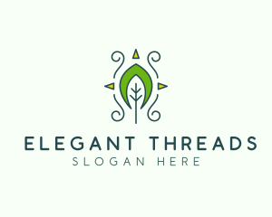 Eco Organic Tribal Leaf logo design