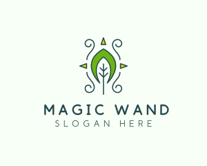 Eco Organic Tribal Leaf logo design