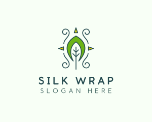 Eco Organic Tribal Leaf logo design