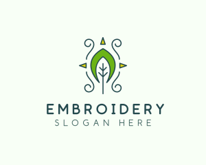 Eco Organic Tribal Leaf logo design