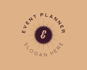 Luxury Sun Event Planner logo design