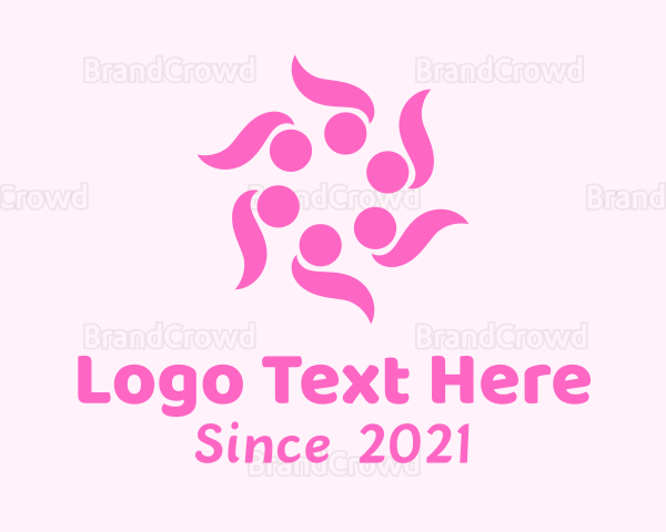 Pink Wellness Flower Logo