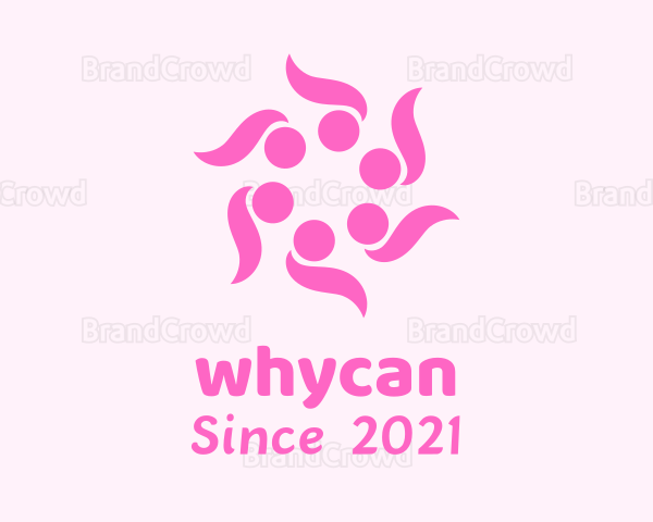 Pink Wellness Flower Logo