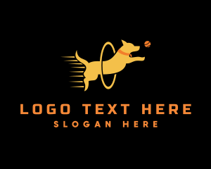 Dog Pet Hoop Logo