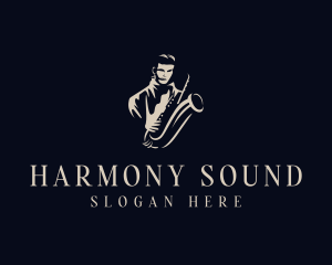 Musician - Saxophone Jazz Musician logo design