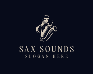 Sax - Saxophone Jazz Musician logo design