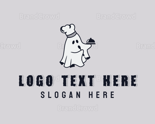 Spooky Chef Ghost Logo