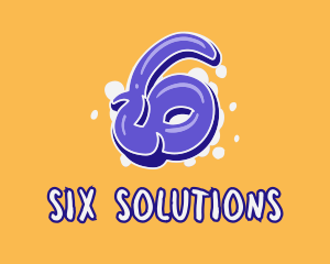 Six - Blockbuster Graffiti Number 6 logo design