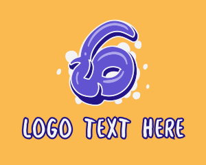 Lively - Blockbuster Graffiti Number 6 logo design