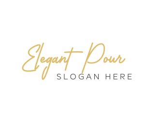 Elegant Handwritten Wordmark logo design