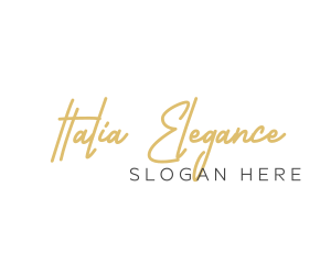 Elegant Handwritten Wordmark logo design