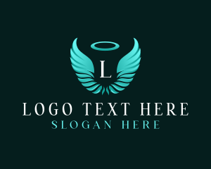 Religion - Spiritual Angel Wings logo design