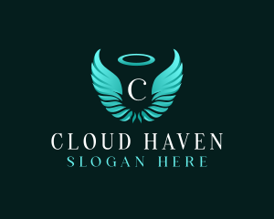 Heaven - Spiritual Angel Wings logo design
