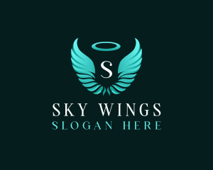 Spiritual Angel Wings logo design