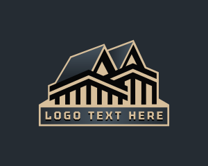 House Roofing Construction Logo