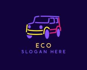 Road Trip - Auto Neon Car logo design