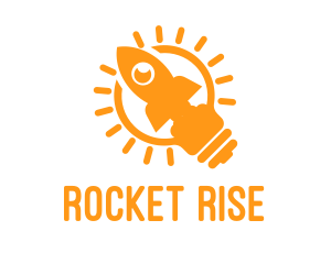 Yellow Rocket Lamp logo design