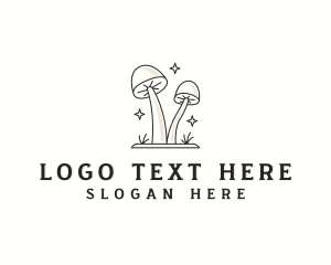 Stars - Herbal Organic Mushroom logo design