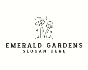 Herbal Organic Mushroom logo design