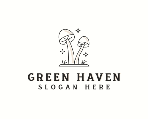 Herbal Organic Mushroom logo design