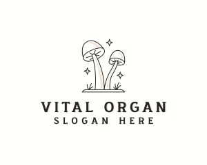 Herbal Organic Mushroom logo design