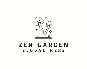 Herbal Organic Mushroom logo design