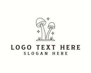 Fungus - Herbal Organic Mushroom logo design