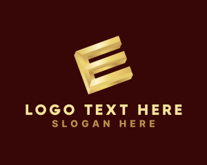 Vip - Luxury Gold Business Letter E logo design