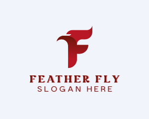 Eagle Wings Letter F logo design