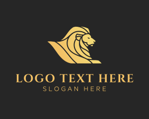Lion - Regal Strong Lion logo design