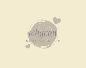 Heart Brush Wordmark Logo