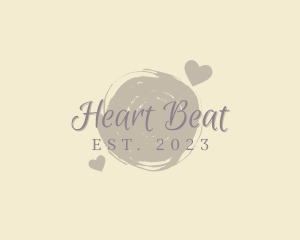 Heart Brush Wordmark logo design