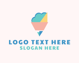 Drawing - Colorful Cloud Pencil logo design